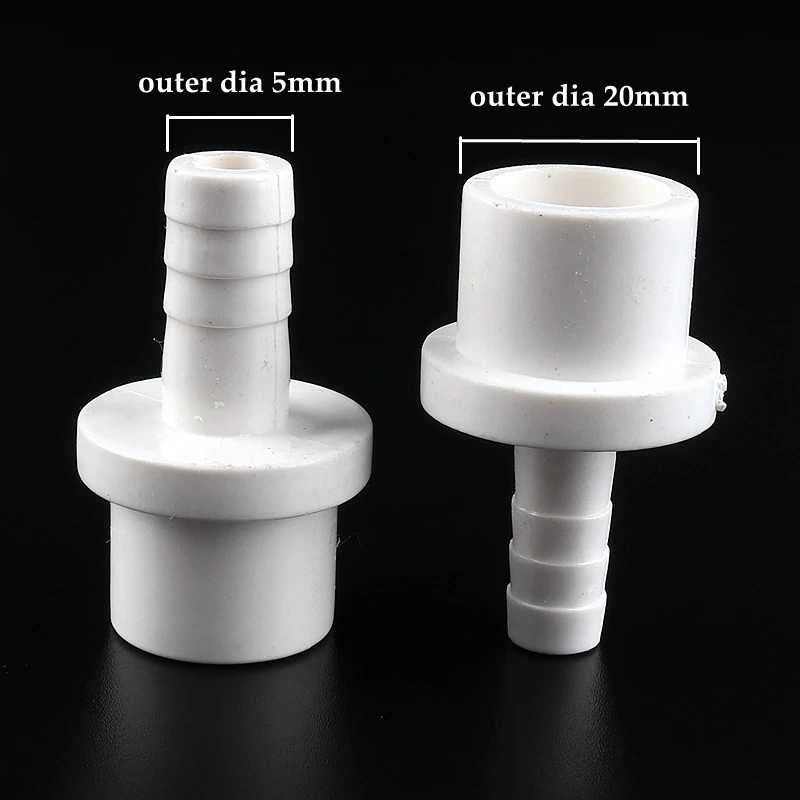 5pcs PVC Pagoda Connector Garden Hose Adapter Irrigation Pipe Soft Hose Joint Aquarium Accessories 20/25x5/8/10/12/14/16/18mm