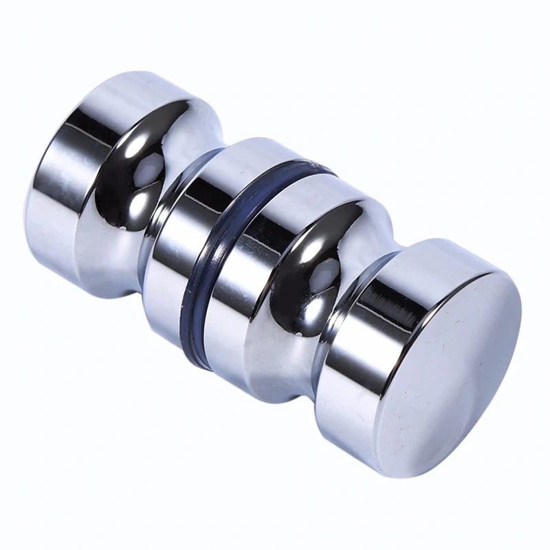 Aluminum Alloy Door Handle 1.1" Dia Single Glass Door Knob Bathroom Shower Cabinet Handle w/ Screw Home Hardware