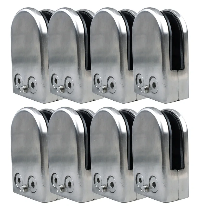304 Stainless Steel Glass Clamp Holder For Window Balustrade Handrail Fish mouth clamp 65*43*26 /53*43*24/53*33*20mm