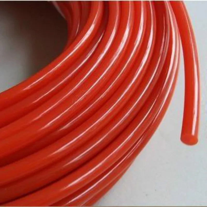 5Meters/Lot Diameter:10mm Red Smooth PU Industrial Round Conveyor Belt