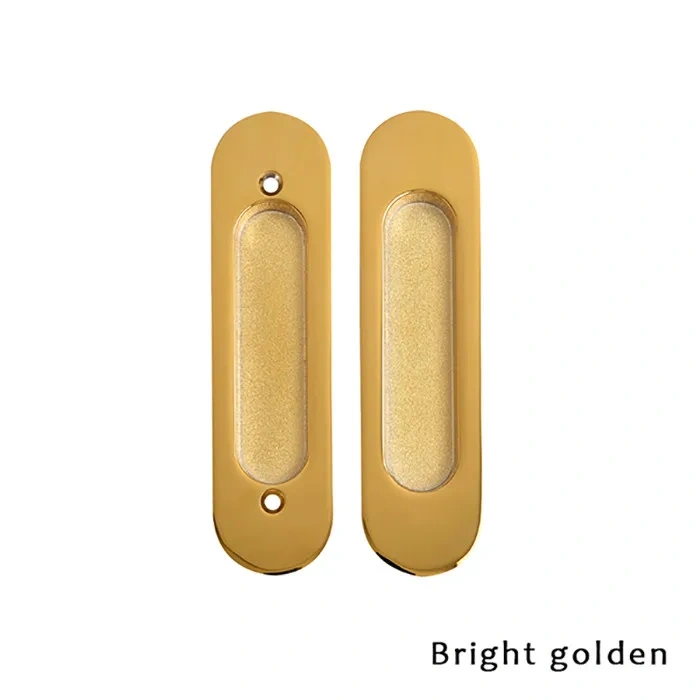 Sliding door embedded handle zinc alloy bronze recessed handle a pair hidden handle