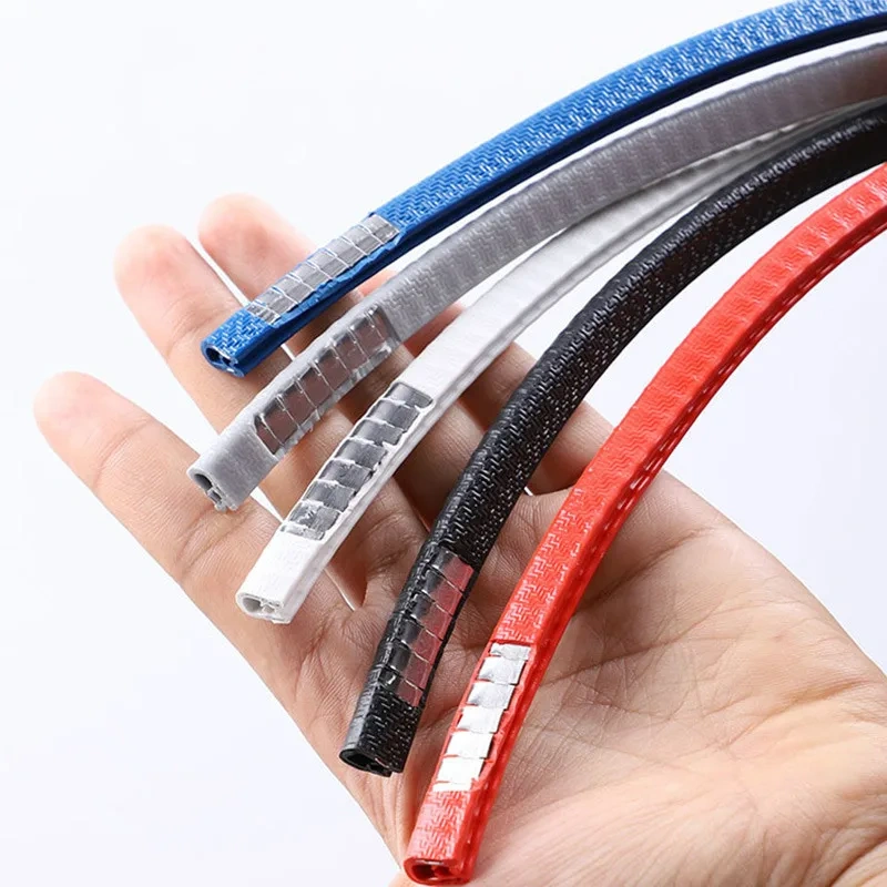 10M/Lot Car Door Edge Scratch Protector Strip Guard Trim Automobile Door Anti Collision Strip With Steel Car-styling