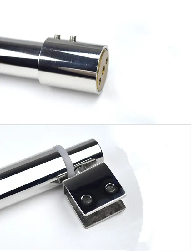 Stainless steel Shower Glass door fixed rod/clip,Bathroom glass support bar,Plane fixed,Adjustable length,shower accessories