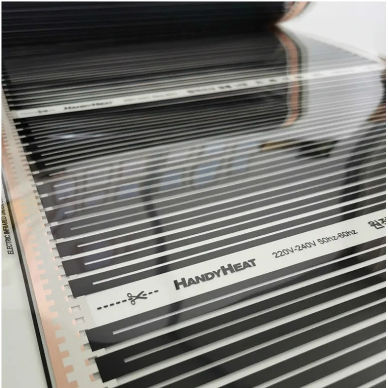 220V 220W 50cm-8Meters Width Healthy Floor Heating Infrared Underfloor Heating Carbon Film Heater Electric Floor Warming Mat
