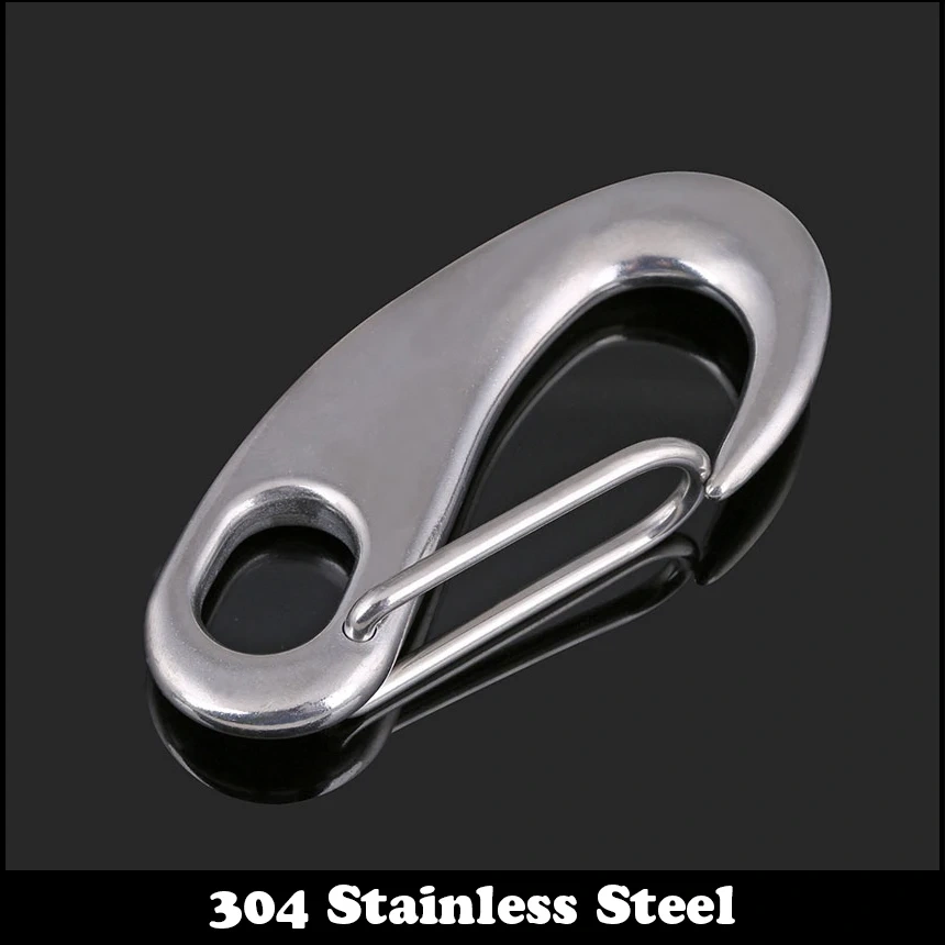 M30 M50 M70 M100 304 Stainless Steel SS Egg-Shaped Egg Shape Buckle Wire Rope Rigging Quick Spring Chain Hook Clip Snap Shackle