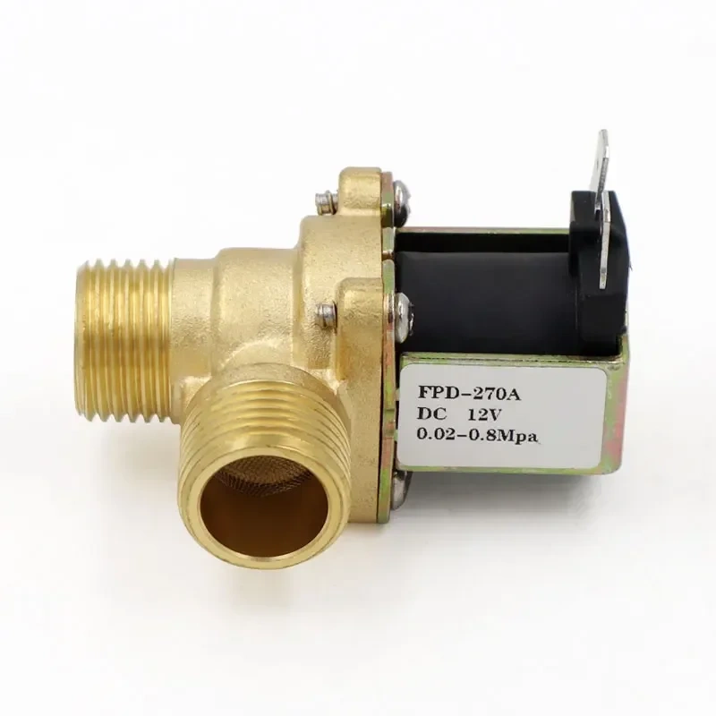 Hot 220V DC 12V 24V DN15 G1/2 Brass Electric Solenoid Valve Normally Closed Water Inlet Switch with Filter