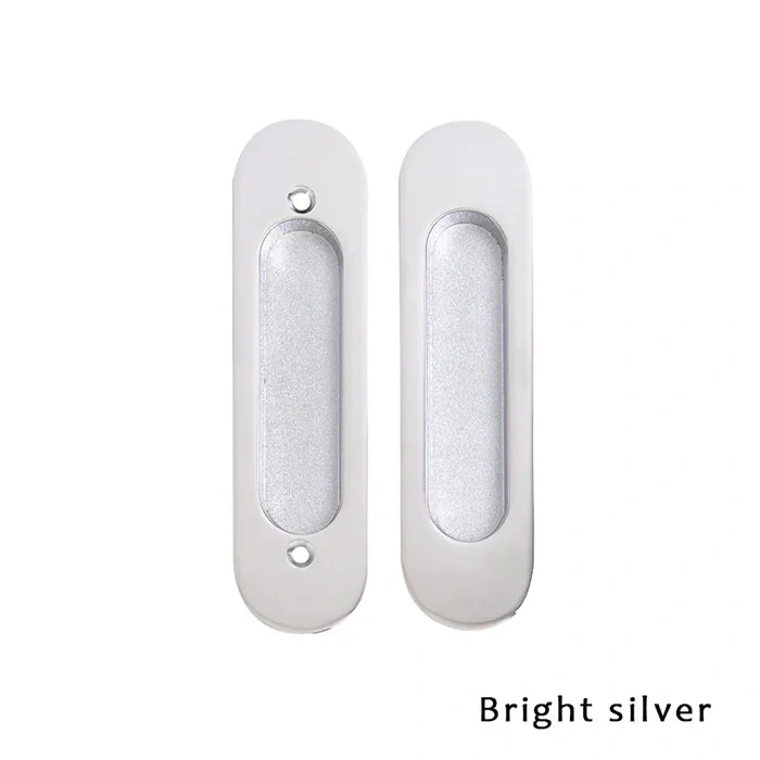 Sliding door embedded handle zinc alloy bronze recessed handle a pair hidden handle
