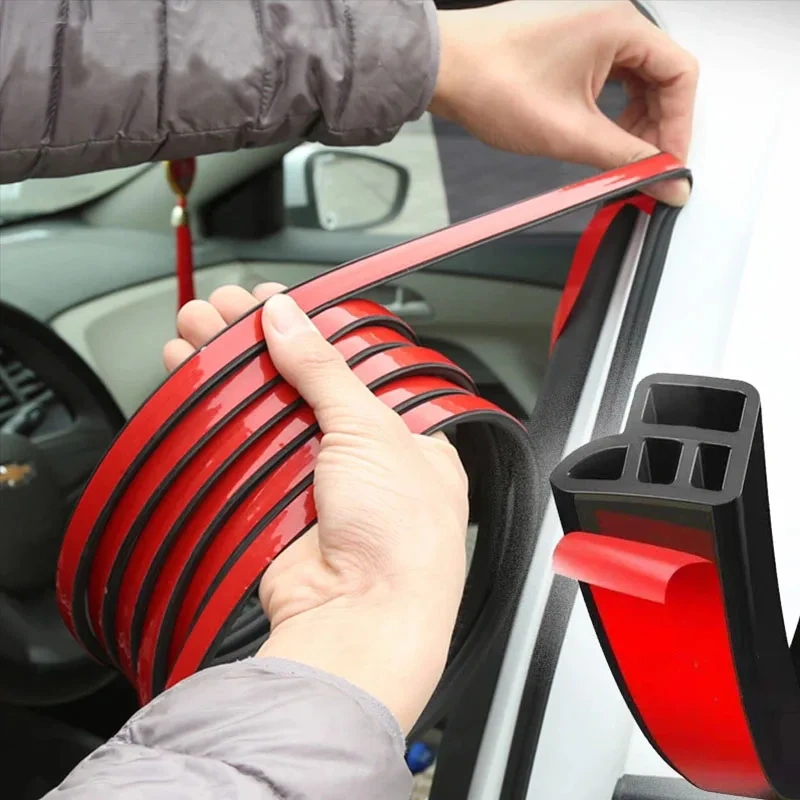 Car Door Rubber Seal Strips Auto Double Layer Sealing Stickers For Door Car Seal Weatherstrip Auto Accessories
