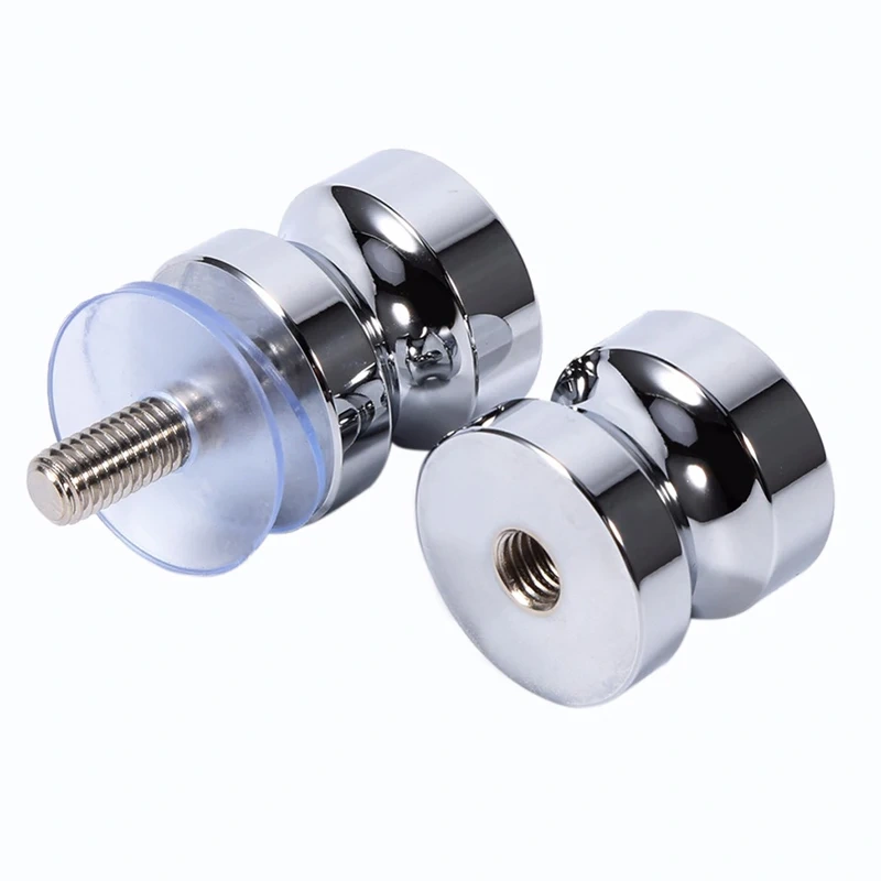 Aluminum Alloy Door Handle 1.1" Dia Single Glass Door Knob Bathroom Shower Cabinet Handle w/ Screw Home Hardware