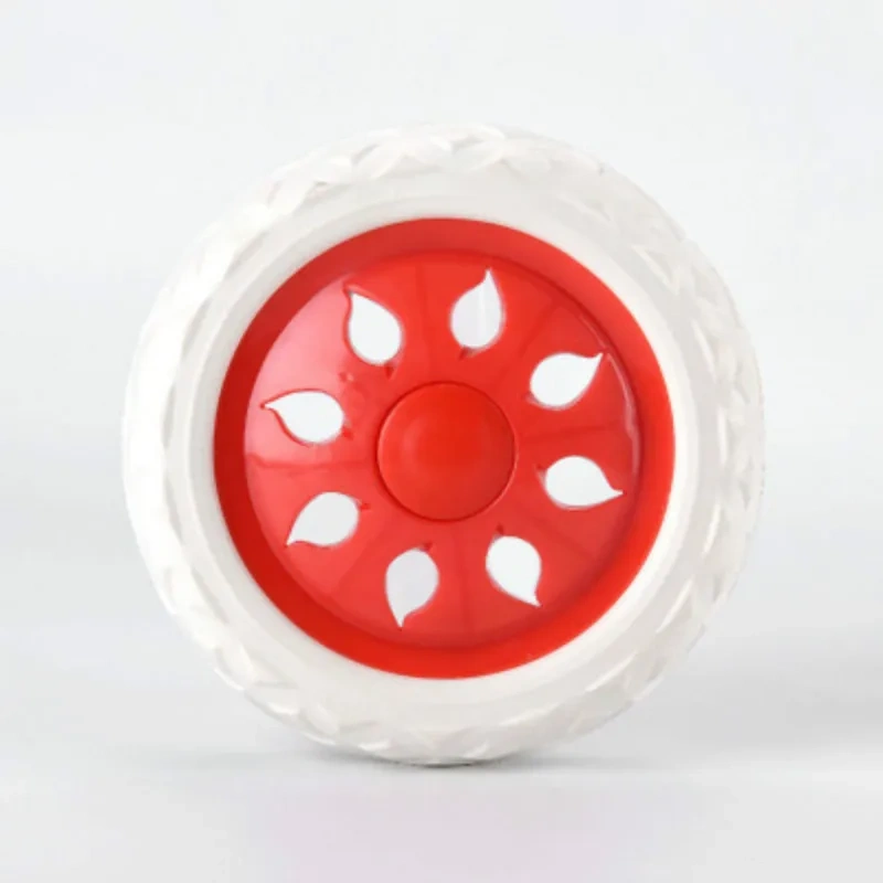 2pcs Shopping Cart Wheels Trolley Caster Replacement 6.5 Inch Dia Rubber Foaming Light Blue  Red Blue