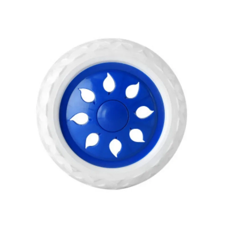 2pcs Shopping Cart Wheels Trolley Caster Replacement 6.5 Inch Dia Rubber Foaming Light Blue  Red Blue
