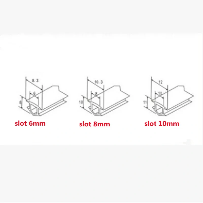 10meters 20/30/40/50 Series 6mm/8mm /10mm Flat Seal for 2020 Aluminum Profile Soft Slot Cover/ Panel Holder C-Beam Machine