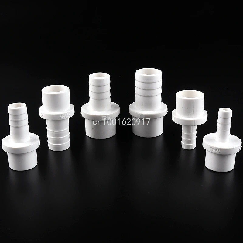 5pcs PVC Pagoda Connector Garden Hose Adapter Irrigation Pipe Soft Hose Joint Aquarium Accessories 20/25x5/8/10/12/14/16/18mm