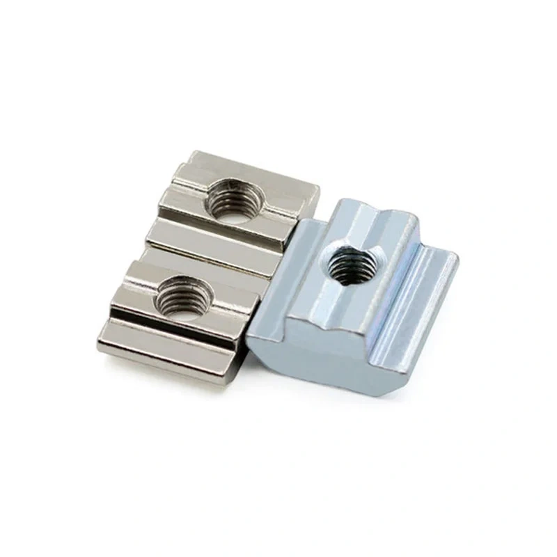 10PCS T Sliding Nut Zinc Coated Plate 2020/3030/4040/4545 Series M3/M4/M5/M6/M8/M10 Aluminum Thread