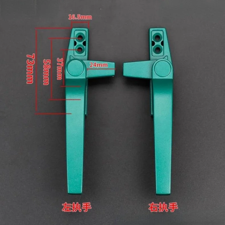 2pcs Aluminum Window handles lock / Casement windows sliding doors handle