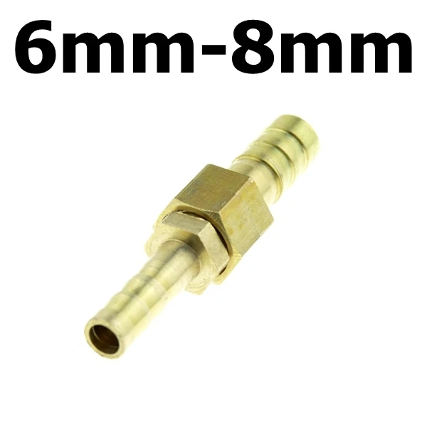 Brass 6mm Hose Barb Fitting to 8mm 10mm 19mm OD Raccord Barb Reducer Barbed Adapter Pipe Fittings Gas Copper Coupler Connector