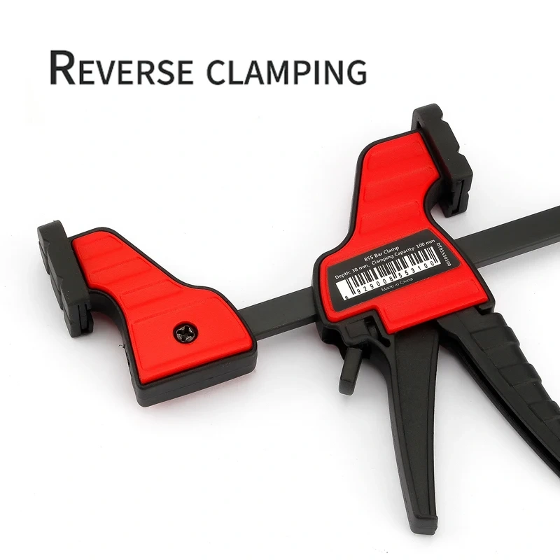 1pcs 4 Inch Quick Ratchet F Clamp Heavy Duty Wood Working Work Bar Clamp Clip Kit Woodworking Reverse clamping 30x100mm