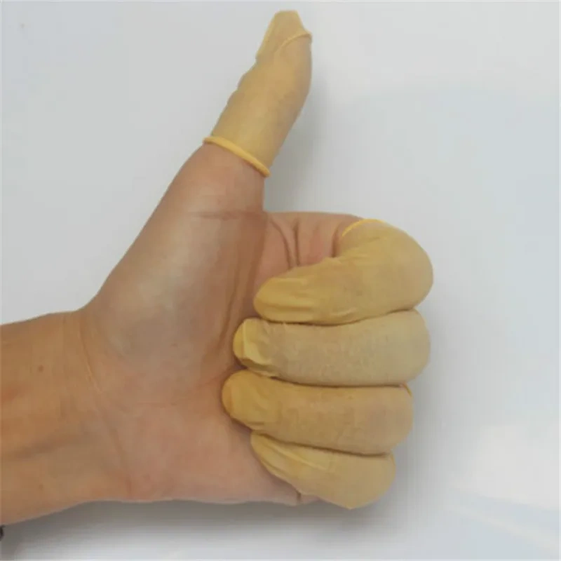 50pcs Disposable Latex Finger Cots Portable Anti-static Fingertips Protector Glove silicone ring