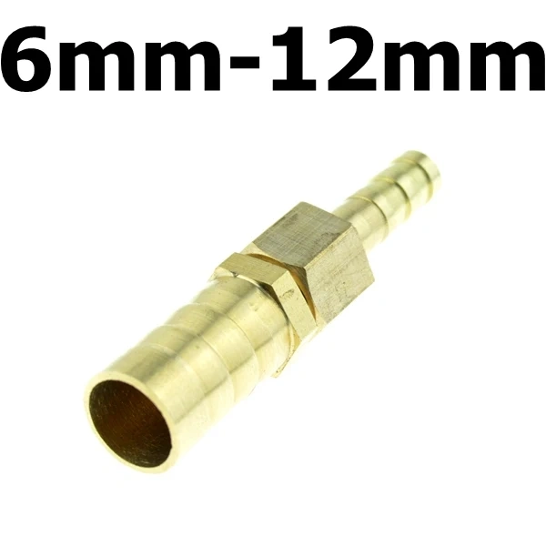 Brass 6mm Hose Barb Fitting to 8mm 10mm 19mm OD Raccord Barb Reducer Barbed Adapter Pipe Fittings Gas Copper Coupler Connector
