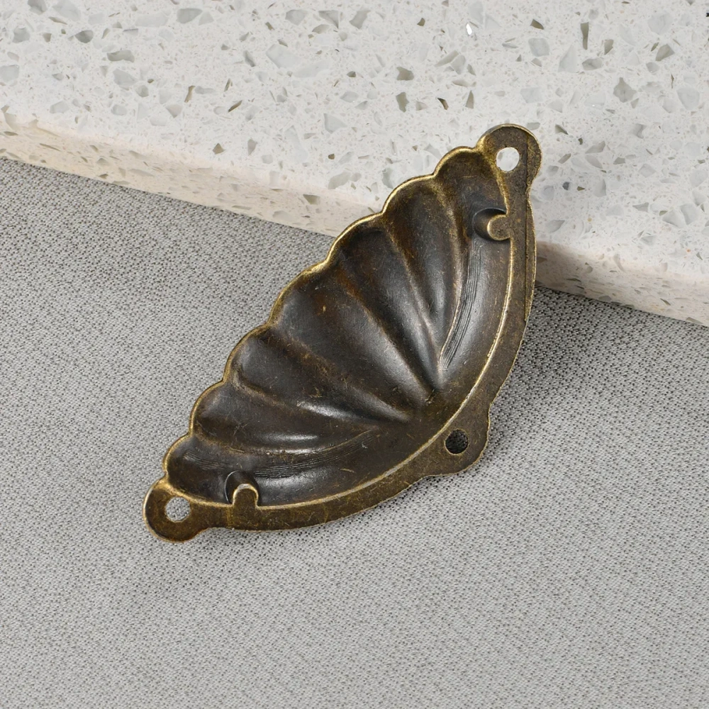 10PCS Antique Shell Handles, Drawer Handles  Semi-Circular Dumplings Pulls Alloy Cabinet Pattern Medicine Cabinet Pulls