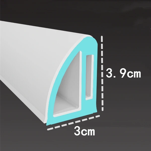 Multi-size Silicone Bendable Bathroom Water Stopper Dry and Wet Separation Partition Flood Barrier Door Bottom Sealing Strip