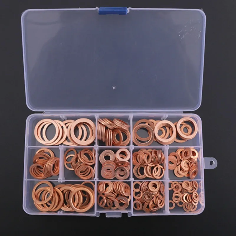 280PCS copper gasket kit high quality copper gasket flat gasket