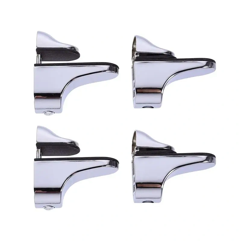 4PCS Replacement Adjustable Wall Mount Shelf Clamp Glass Shelf Holder Glass Shelf Bracket