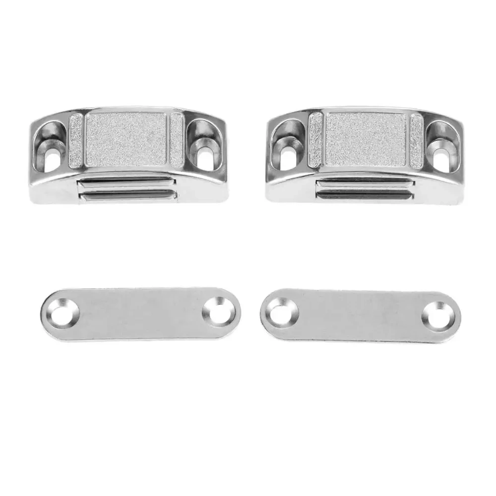 4Pcs 42*17MM Magnetic Door Catches Cupboard Wardrobe Magnetic Cabinet Latch Catches Stop Stoppers Self-Aligning Magnet