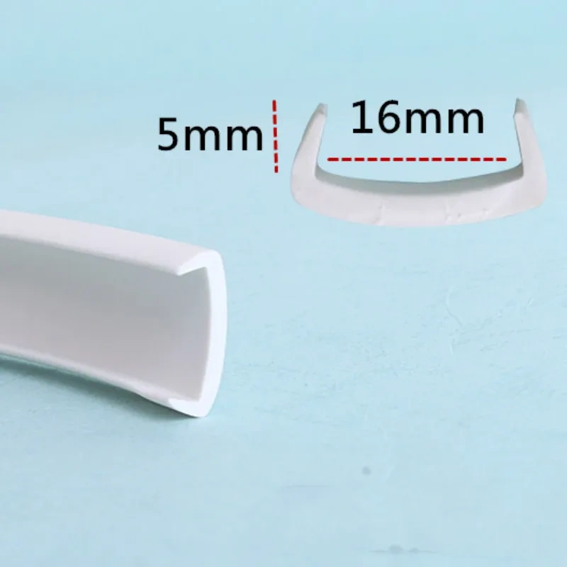 5 meters u type environmental PVC soft 16-18mm self card  edge cabinet cabinet edge button Furniture edge banding draught tape