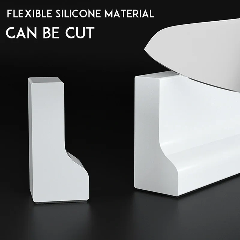 1M/2M Silicone Bathroom Water Stopper Blocker Shower Dam Non-slip Dry And Wet Separation Flood Barrier Door Bottom Sealing Strip