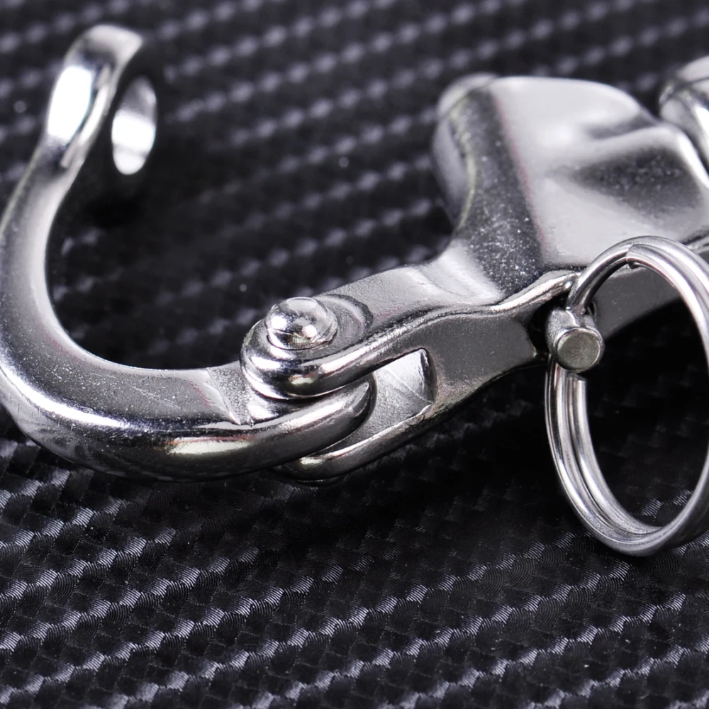 2pcs New Stainless Steel Heavy Duty Snap Shackle D Ring Swivel Bail Marine Boat Yacht Sailing Hardware