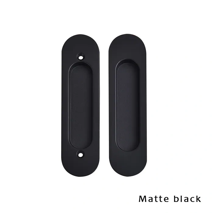Sliding door embedded handle zinc alloy bronze recessed handle a pair hidden handle
