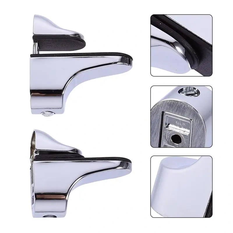4PCS Replacement Adjustable Wall Mount Shelf Clamp Glass Shelf Holder Glass Shelf Bracket