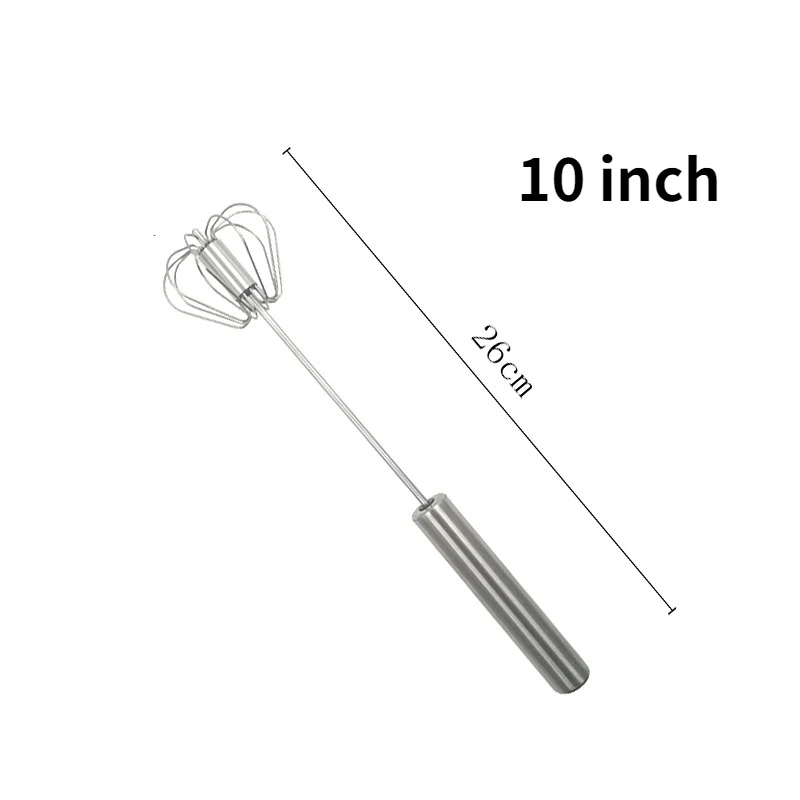 Semi-automatic Egg Beater 304 Stainless Steel Egg Whisk Manual Hand Mixer Self Turning Egg Stirrer Kitchen Accessories Egg Tools