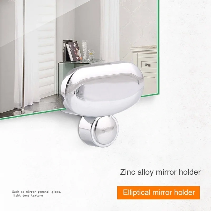 4 Pcs Glass Clamp Bathroom Mirror Clips Zinc Alloy Glass Clip Shelf Support Brackets Holder
