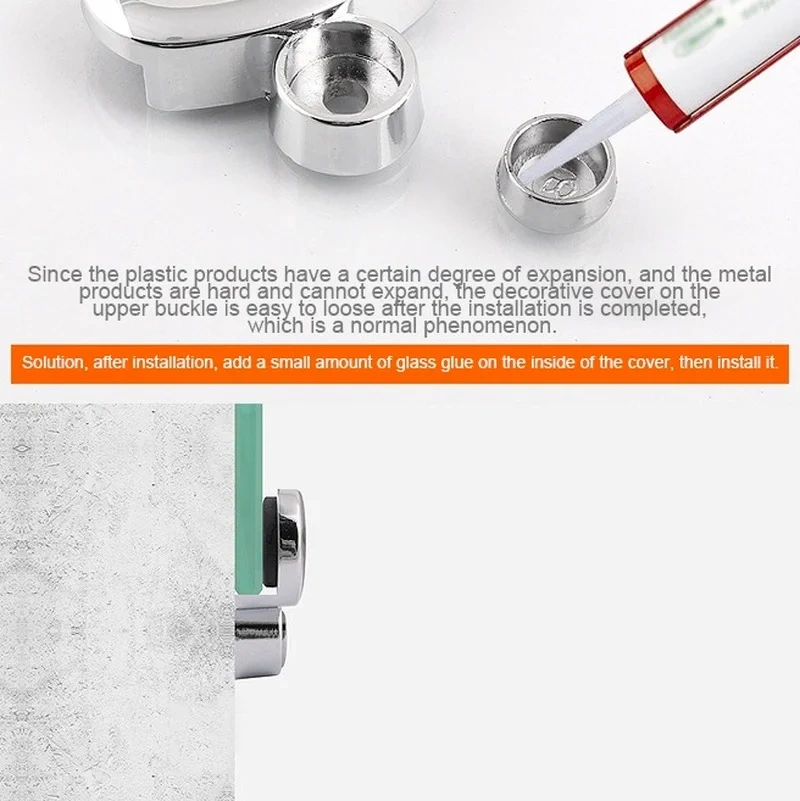 4 Pcs Glass Clamp Bathroom Mirror Clips Zinc Alloy Glass Clip Shelf Support Brackets Holder