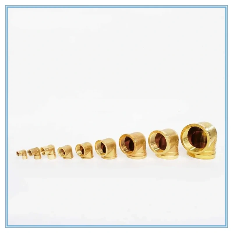 Female to Female Thread 1/8" 1/4" 3/8" 1/2" 90 Deg Brass Elbow Pipe Fitting Connector Coupler For Water Fuel Copper connection