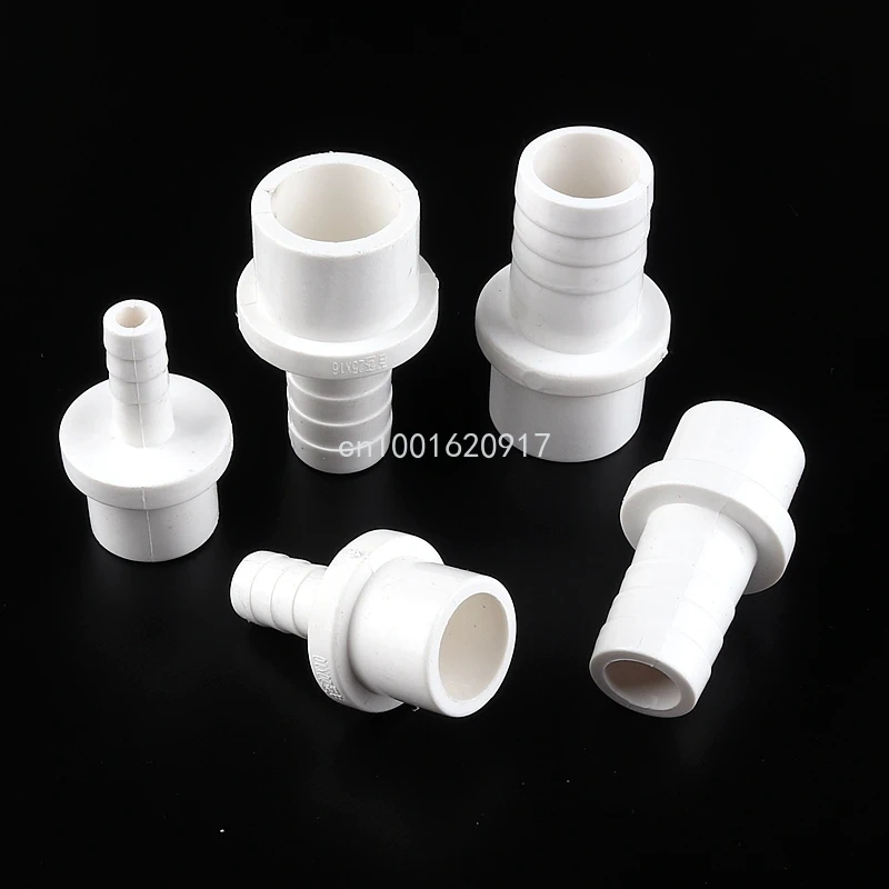 5pcs PVC Pagoda Connector Garden Hose Adapter Irrigation Pipe Soft Hose Joint Aquarium Accessories 20/25x5/8/10/12/14/16/18mm