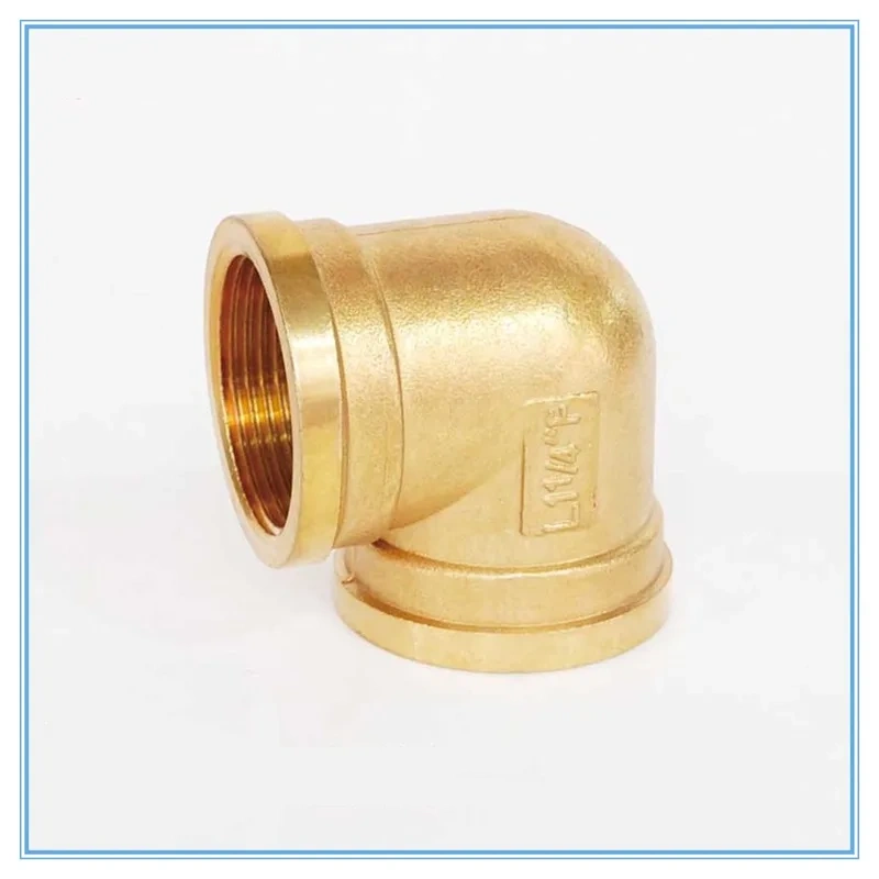 Female to Female Thread 1/8" 1/4" 3/8" 1/2" 90 Deg Brass Elbow Pipe Fitting Connector Coupler For Water Fuel Copper connection