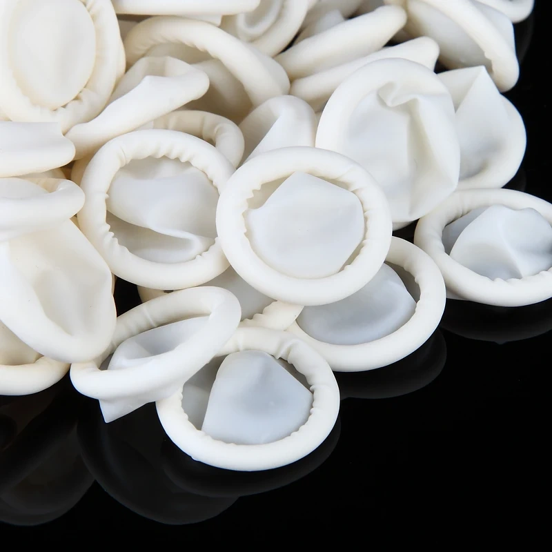 50pcs Disposable Latex Finger Cots Portable Anti-static Fingertips Protector Glove silicone ring