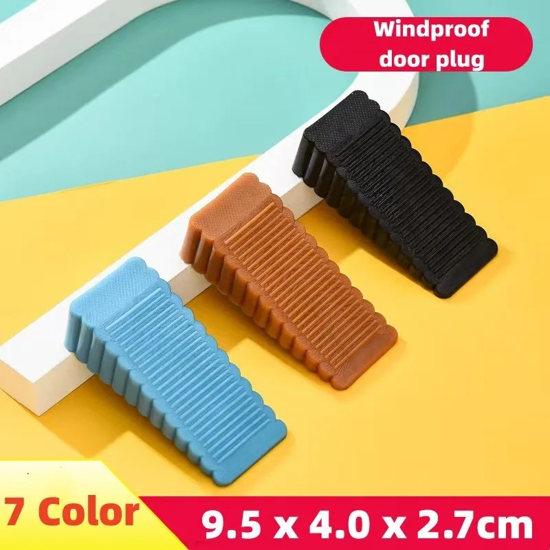 2pcs Safety Silicone Door Stop Stoppers Block Wedge Doorstops Door Stopper Home Office Door Rear Retainer Anti-collision Stop