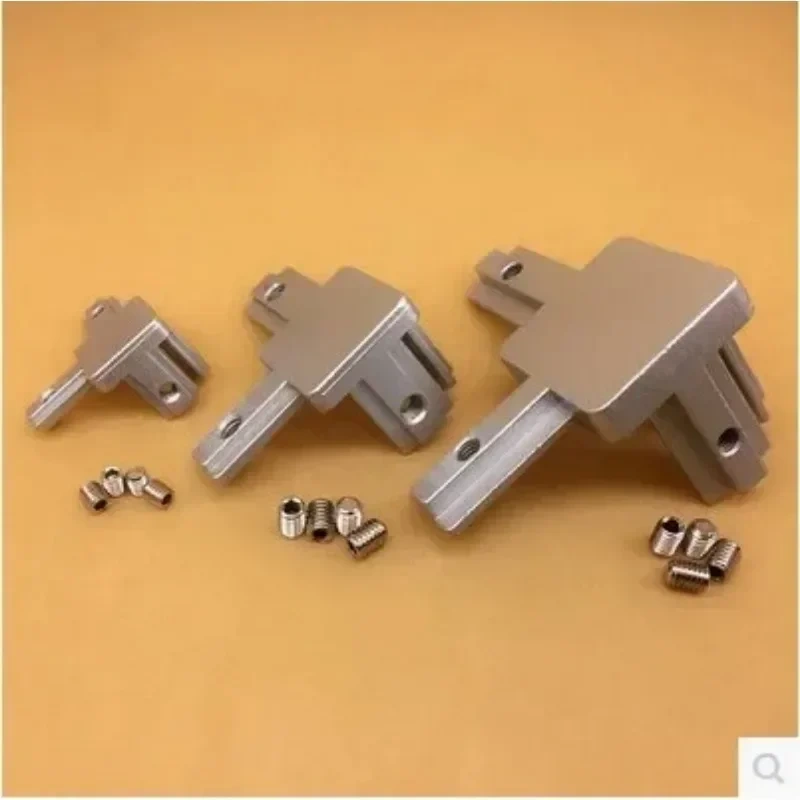 4pcs 3 Way End Angle Bracket Connectors For Europe Standard Aluminium Extrusion Profile 2020 Series Socket 6mm With Screws