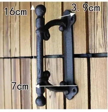 European retro garden Cast iron patio art door handles home decoration Wall decoration door handle room accessories