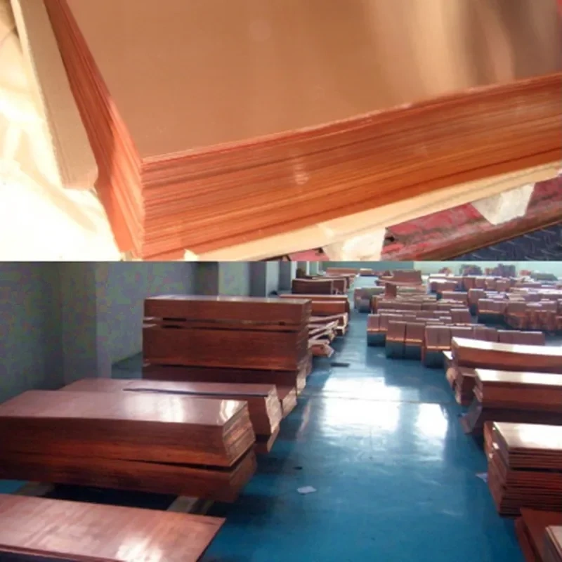 1PCS thick 0.3-8mm 100x100 99.9% purity copper metal sheet plate Nice Mechanical Behavior and Thermal Stability copper plate