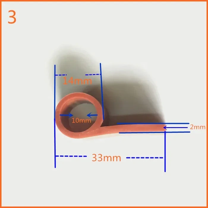 P type high temperature oven door window silicone rubber sealing strip weatherstrip weatherstrip oven parts