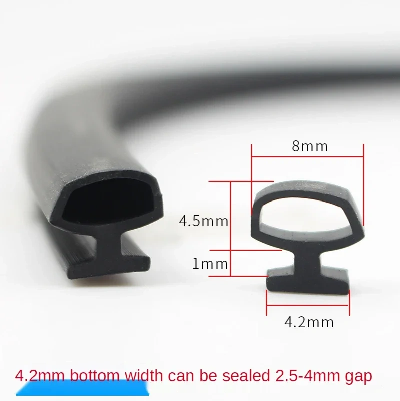 10M Bottom Width 5/6/7mm Sealing Strips Bridge Aluminum Door/Window Sealed Plastic Strips Energy Saving