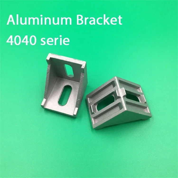 20pcs 4040 Brackets Corner fitting angle aluminum 40x40 L Connector bracket fastener for 4040 Industrial Aluminum Profiles