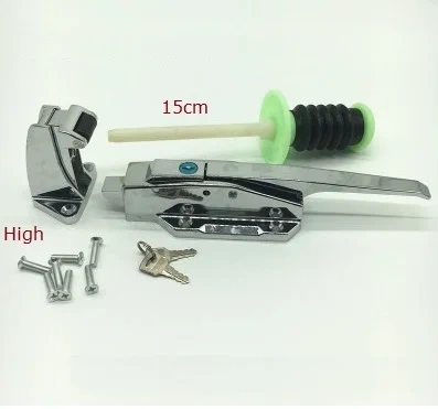 Zinc Handle Pull Lock Offset Freezer Cooler Refrigerator Door Cabinet