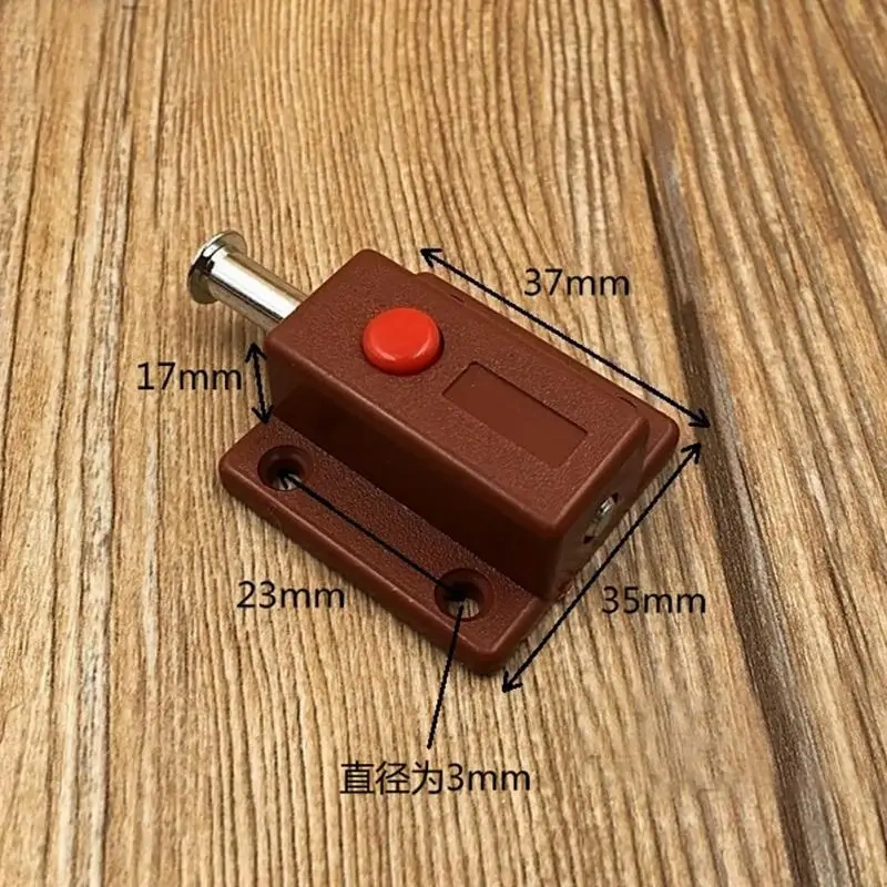 10pcs Door Bolt Exposed Spring Plastic Automatic Button Latch Door Chain Latch For Furniture Hardware