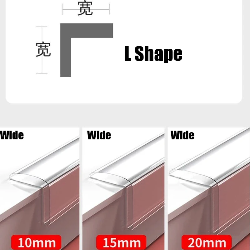 Transparent Corner Protector Strip With Double-Sided Tape Anti-Bumb Kids Safety Table Edge Furniture Guard Corner Protectors